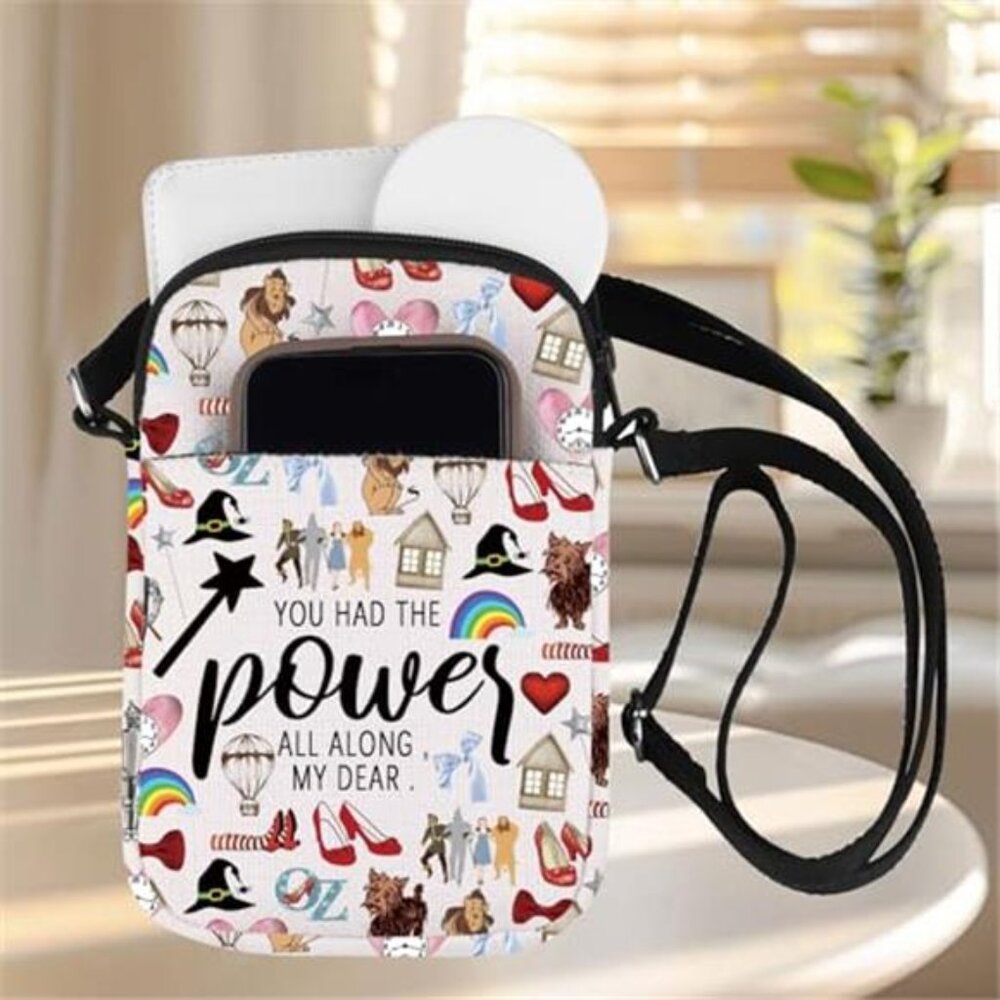 Wizard of OZ inspired Dorothy EMPOWERMENT Crossbody Novelty Messenger Bag Purse
